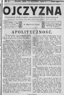 Ojczyzna : tygodnik oświatowo-społeczny dla wszystkich, 1929, nr 2