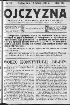 Ojczyzna : tygodnik oświatowo-społeczny dla wszystkich, 1929, nr 10