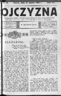 Ojczyzna : tygodnik oświatowo-społeczny dla wszystkich, 1929, nr 13