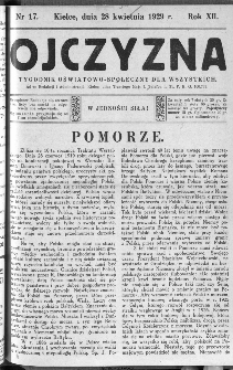 Ojczyzna : tygodnik oświatowo-społeczny dla wszystkich, 1929, nr 17