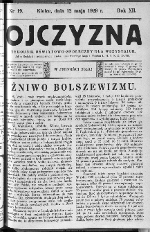 Ojczyzna : tygodnik oświatowo-społeczny dla wszystkich, 1929, nr 19