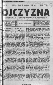 Ojczyzna : tygodnik oświatowo-społeczny dla wszystkich, 1925, nr 9