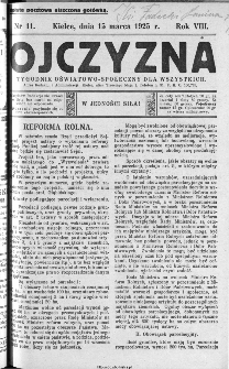 Ojczyzna : tygodnik oświatowo-społeczny dla wszystkich, 1925, nr 11