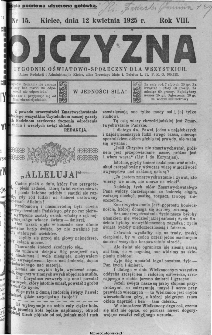 Ojczyzna : tygodnik oświatowo-społeczny dla wszystkich, 1925, nr 15