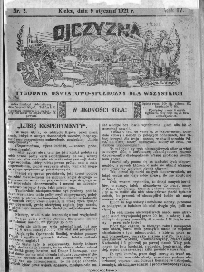 Ojczyzna : tygodnik oświatowo-społeczny dla wszystkich, 1921, nr 2