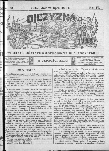 Ojczyzna : tygodnik oświatowo-społeczny dla wszystkich, 1921, nr 30
