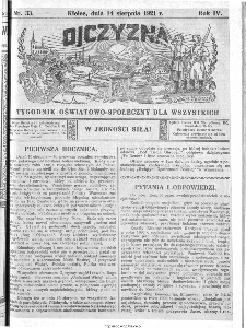 Ojczyzna : tygodnik oświatowo-społeczny dla wszystkich, 1921, nr 33