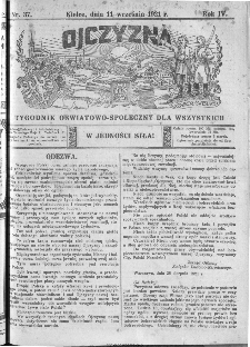 Ojczyzna : tygodnik oświatowo-społeczny dla wszystkich, 1921, nr 37