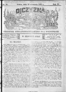 Ojczyzna : tygodnik oświatowo-społeczny dla wszystkich, 1921, nr 38