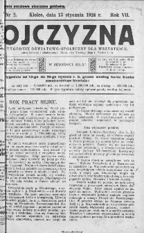Ojczyzna : tygodnik oświatowo-społeczny dla wszystkich, 1924, nr 2