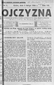 Ojczyzna : tygodnik oświatowo-społeczny dla wszystkich, 1924, nr 5