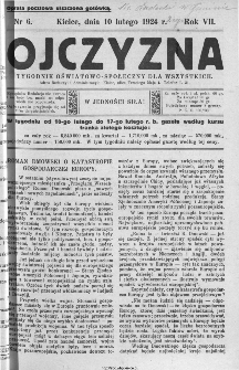 Ojczyzna : tygodnik oświatowo-społeczny dla wszystkich, 1924, nr 6