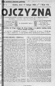 Ojczyzna : tygodnik oświatowo-społeczny dla wszystkich, 1924, nr 7