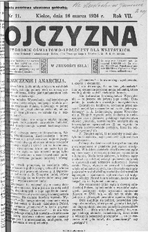 Ojczyzna : tygodnik oświatowo-społeczny dla wszystkich, 1924, nr 11