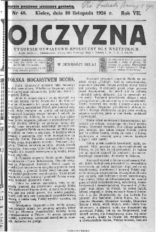 Ojczyzna : tygodnik oświatowo-społeczny dla wszystkich, 1924, nr 48
