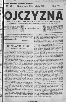 Ojczyzna : tygodnik oświatowo-społeczny dla wszystkich, 1924, nr 52