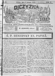 Ojczyzna : tygodnik oświatowo-społeczny dla wszystkich, 1922, nr 6