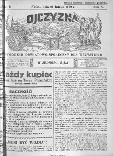 Ojczyzna : tygodnik oświatowo-społeczny dla wszystkich, 1922, nr 9
