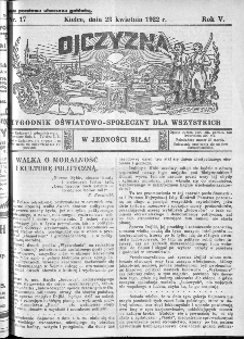 Ojczyzna : tygodnik oświatowo-społeczny dla wszystkich, 1922, nr 17
