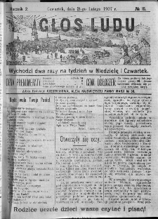 Głos Ludu, 1907, nr 15