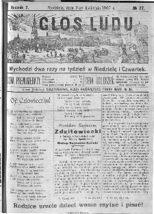 Głos Ludu, 1907, nr 27