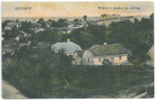 Szydłów. Widok z zamku na dolinę.