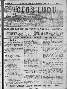 Głos Ludu, 1907, nr 43