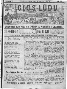 Głos Ludu, 1907, nr 71