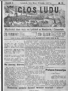 Głos Ludu, 1907, nr 72