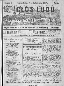 Głos Ludu, 1907, nr 82