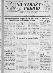 Na Straży Pokoju : organ Komitetu Fabrycznego Polskiej Zjednoczonej Partii Robotniczej, Rady Zakładowej, Dyrekcji i Zarządu ZMP Zakładów Metalowych im. gen. Waltera, Radom, 1954, nr 3