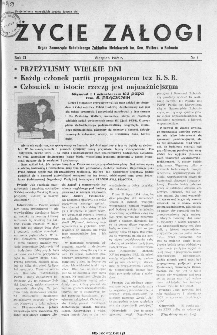 Życie Załogi : organ Samorządu Robotniczego Zakładów Metalowych im. Gen. Waltera w Radomiu, 1959, nr 8