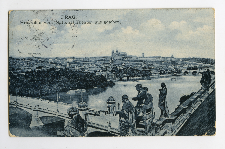 Prag. Hradschin vom National Theater aus gesehen.