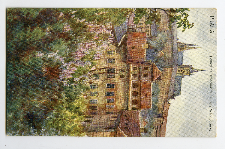 Praha. Pohled na Hradcany ze zahrady Schonbornske.