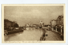 Wien. Donaukanal mit Urania und Aspernbr&uuml;cke.