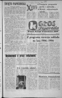 Głos Papiernika : organ Samorządu Robotniczego Kieleckich Zakład&oacute;w Wyrob&oacute;w Papierowych, 1986, nr 6 (228)