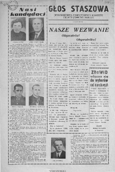 Głos Staszowa: Jednodni&oacute;wka Powiatowego Komitetu Frontu Jedności Narodowej
