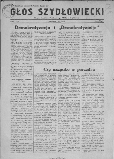 Głos Szydłowiecki: Organ Komitetu Powiatowego PZPR w Szydłowcu