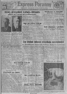 Express Poranny Kielce - Radom- Częstochowa,1936, nr 103