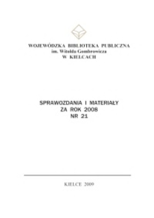 Sprawozdania i Materiały za rok 2008, nr 21