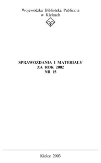 Sprawozdania i Materiały za rok 2002, nr 15