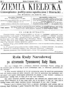 Ziemia Kielecka. Czasopismo polityczno-społeczne i literackie 1917, R.3, nr 6